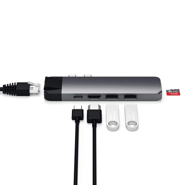 Type-C, Pro Hub, Ethernet, Black